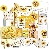 Sunflower Gift Baskets for Women, Sending Sunshine Unique Birthday Cheer Up Self Care Package, Get Well Soon Spa Christmas Gifts Set - Thinking of You Gift for Lover, Her, Girls, Women, Sister, Mom