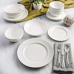 Gibson Elite Embossed Bone China Double Bowl