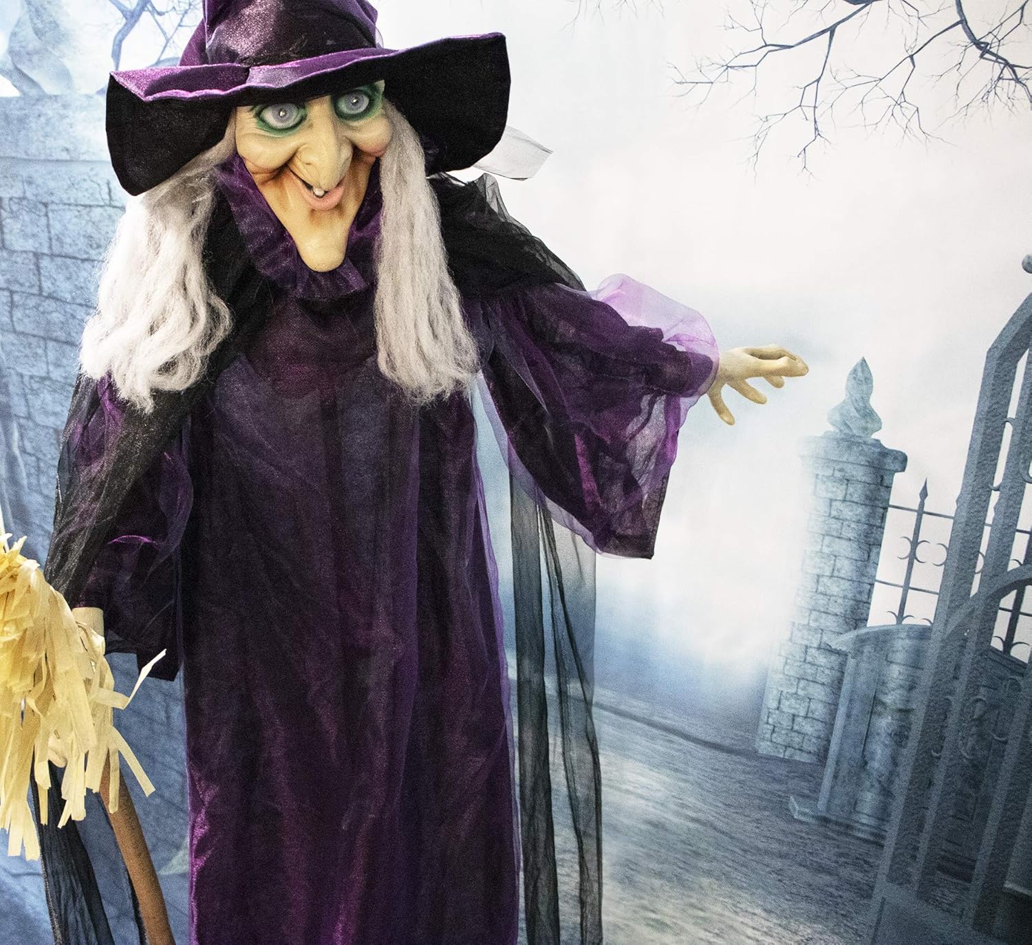 Haunted Hill Farm HHWITCH5FLSA LifeSize Animated Talking