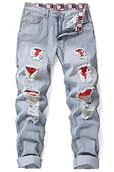 MZNBURAM Men's Non-Stretch Regular Fit Straight-Leg