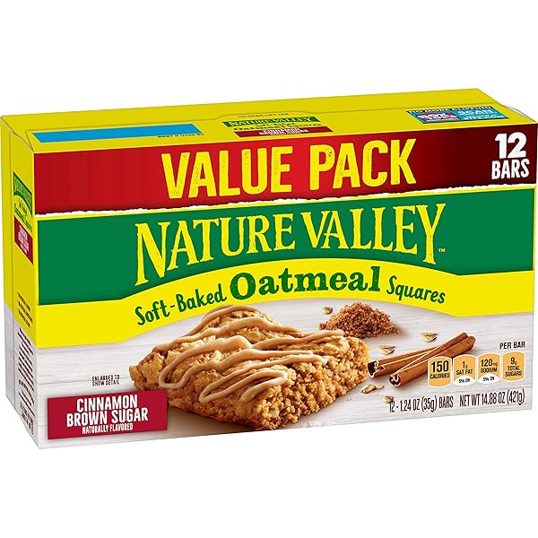 NATURE VALLEY SOFT-BAKED OATMEAL SQUARES, CINNAMON BROWN SUGAR,...