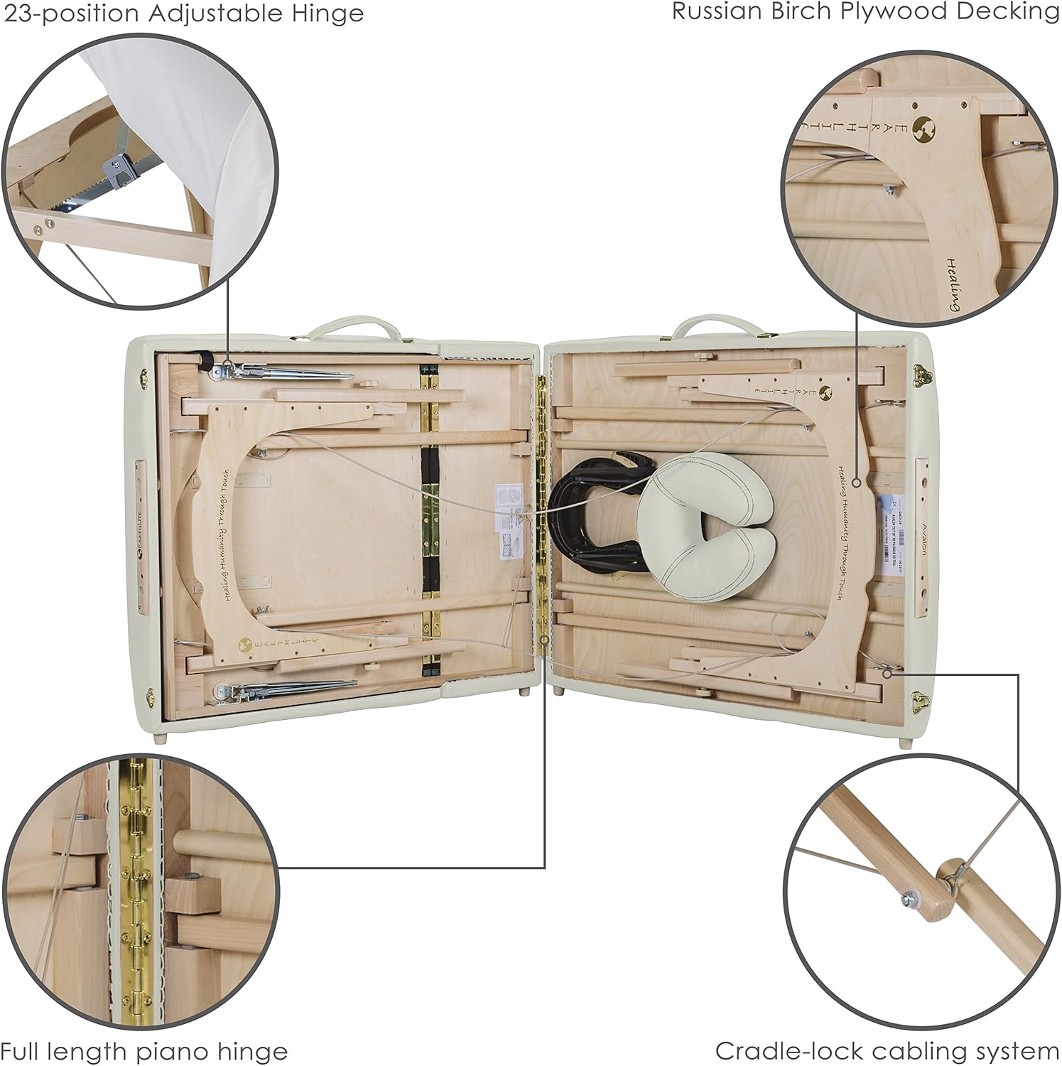 EARTHLITE Portable Massage Table Package AVALON TILT – Foldable Treatment Table with Tilt Option, Reiki Endplate, Premium Flex-Rest Face Cradle & Strata Cushion, Carry Case (30”x73”): Sports & Outdoors