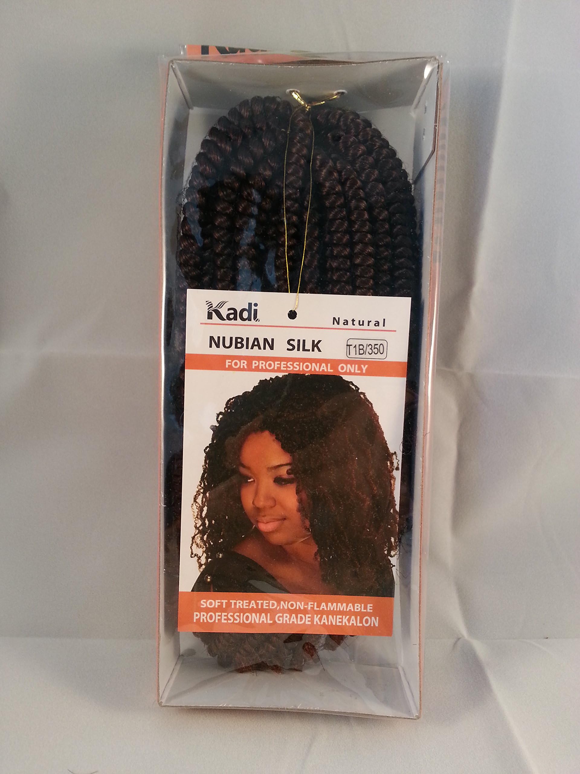 Kadi NaturalBraiding Style, Hair Extension, Professional Grade Kanekalon (T1B/350 - Black Reddish Auburn, NUBIAN SILK)