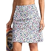 Viodia Women's 20" Long Swim Skirt Skort High Waisted Modest Bathing Suit Swimsuit Bottoms Beach Tankini Bikini with Skirt