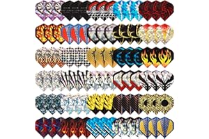 Deetenks 90PCS Dart Flights Dart Flights Replacement Feather Tail Wing for Soft Tip Steel Tip Darts