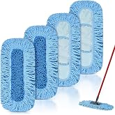 4 Pack Reusable Dust Mop Heads Compatible with O-Cedar Dual-Action Microfiber Sweeper Dust Mop