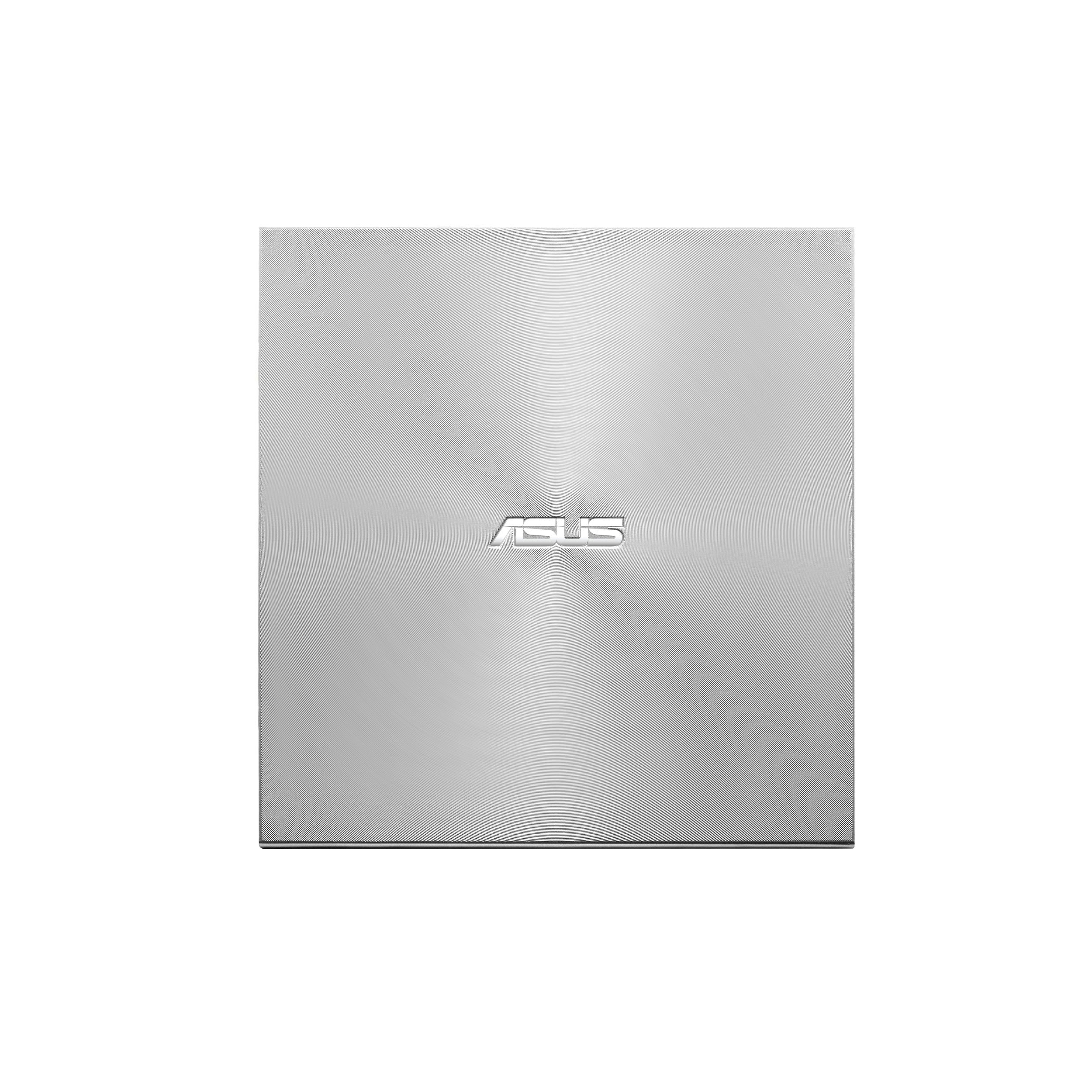 ASUS ZenDrive Silver 13mm External 8X DVD/ Burner Drive +/-RW with M-Disc Support, Compatible with both Mac & Windows and Nero BackItUp for Android devices (USB 2.0 & Type-C cables included)