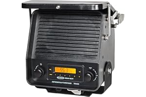 Jensen TRA4500 Self-contained Fender Mount Heavy Duty Radio and Speaker; 20W Max Power; 18 FM and 12AM Station Presets; ABS Housing; 3.5 mm Headphone Jack; 12V Positive or Negative Ground