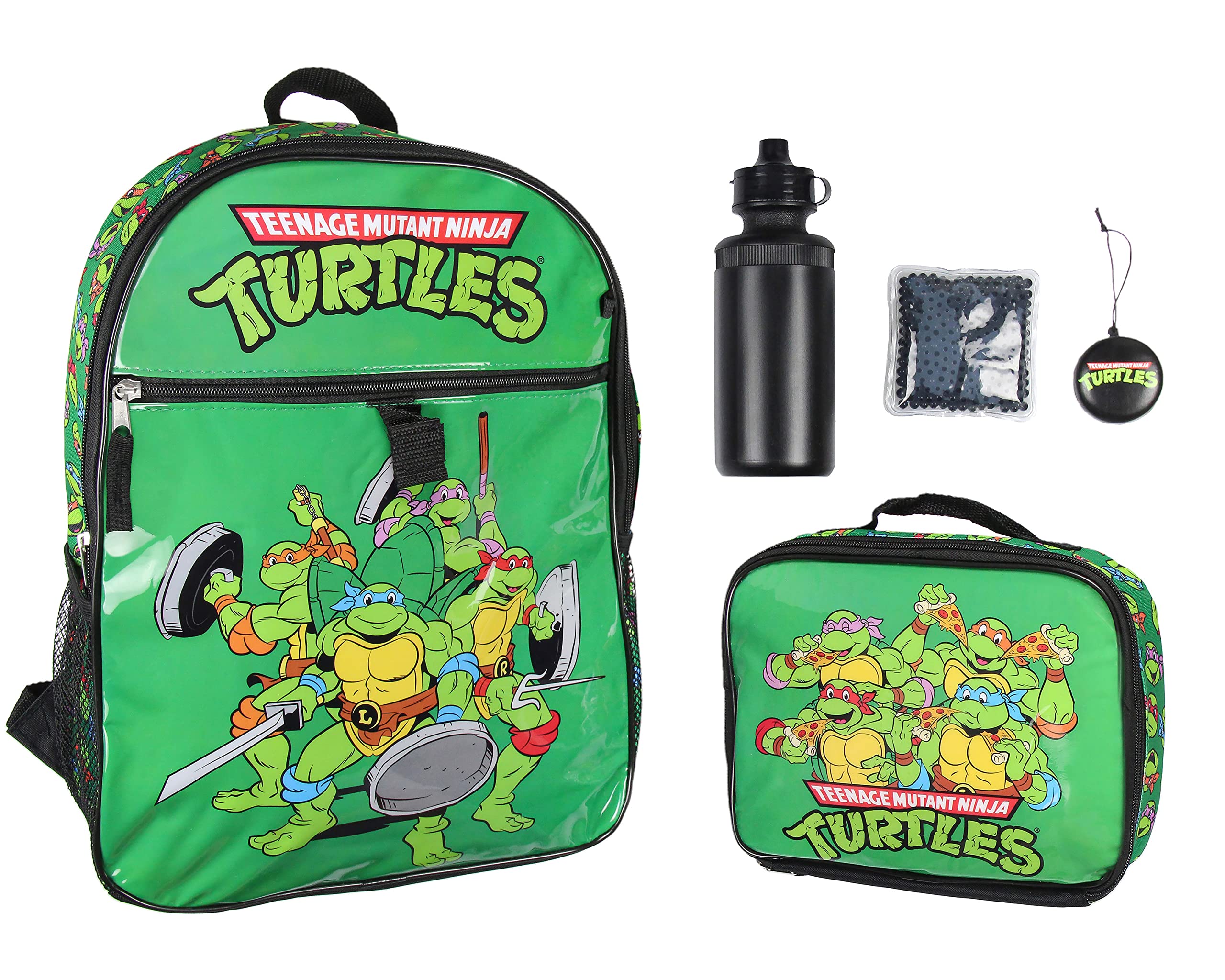 Photo 1 of Nickelodeon Teenage Mutant Ninja Turtles Team Leonardo Raphael Donatello Michelangelo 5 PC Backpack Lunch box Water Bottle