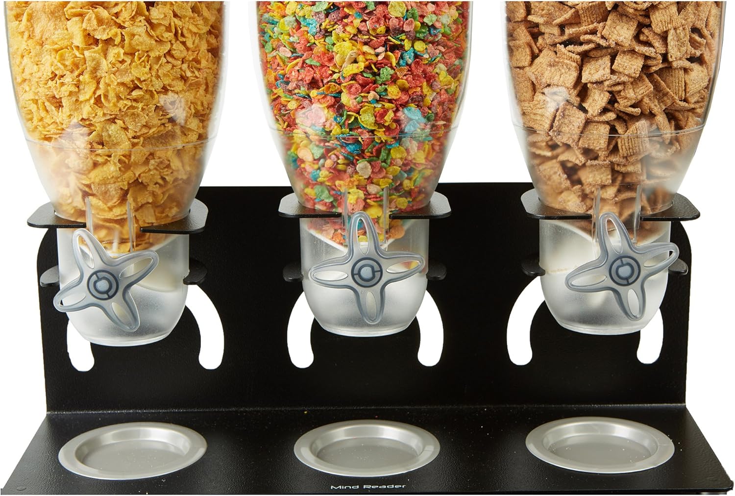 Mind Reader Metal Triple Cereal Dispenser, Black: Kitchen & Dining