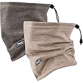 MCTi Neck Gaiter Warmer Winter Fleece Scarves Beanie Hat for Skiing Cycling Elastic Closure