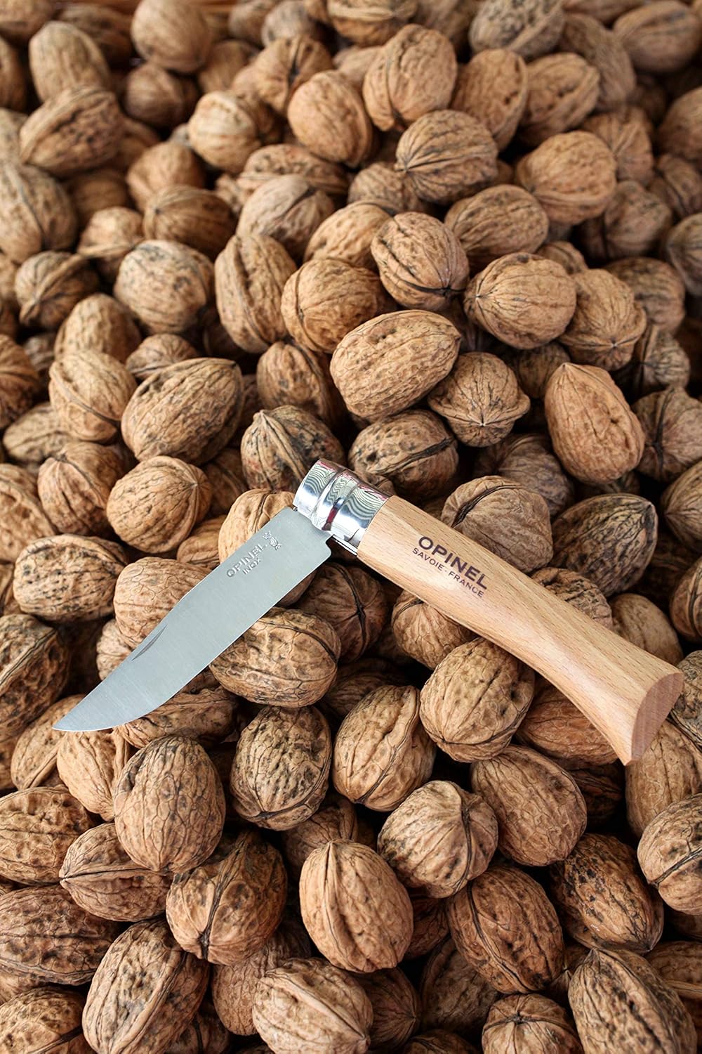 Opinel No.08 Stainless Steel Folding Knife with Beechwood Handle : Folding Camping Knives : Sports & Outdoors