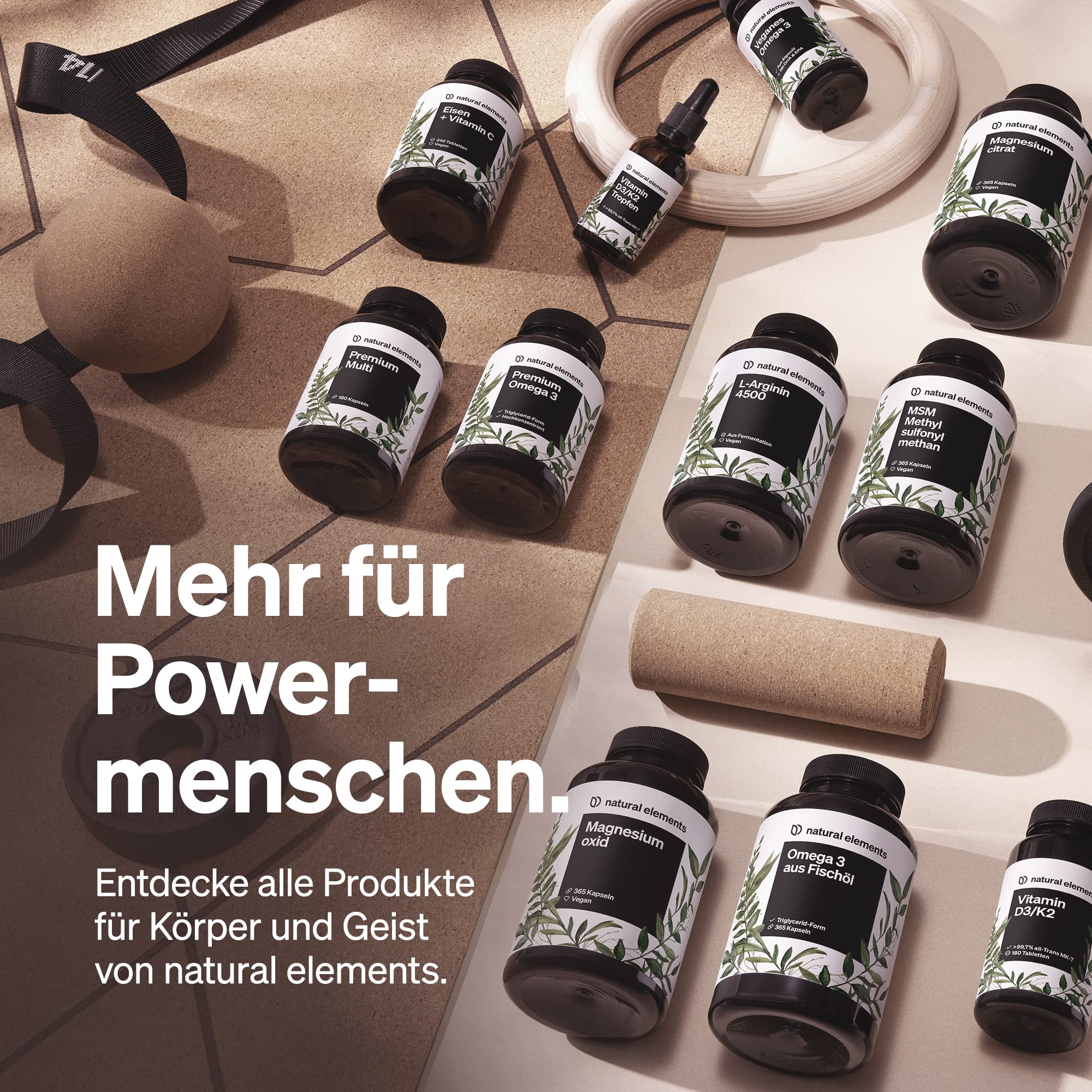 natural elements Magnesiumcitrat – 360mg elementares Magnesium pro Tagesdosis – 180 vegane Kapseln – 2-Monats-Vorrat – hochdosiert, ohne Zusätze – in Deutschland entwickelt & laborgeprüft 7