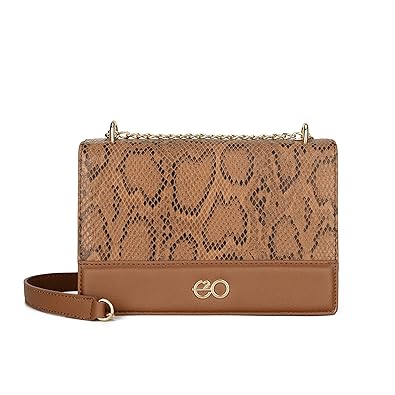 E2O Animal Print Brown Sling With Long Belt