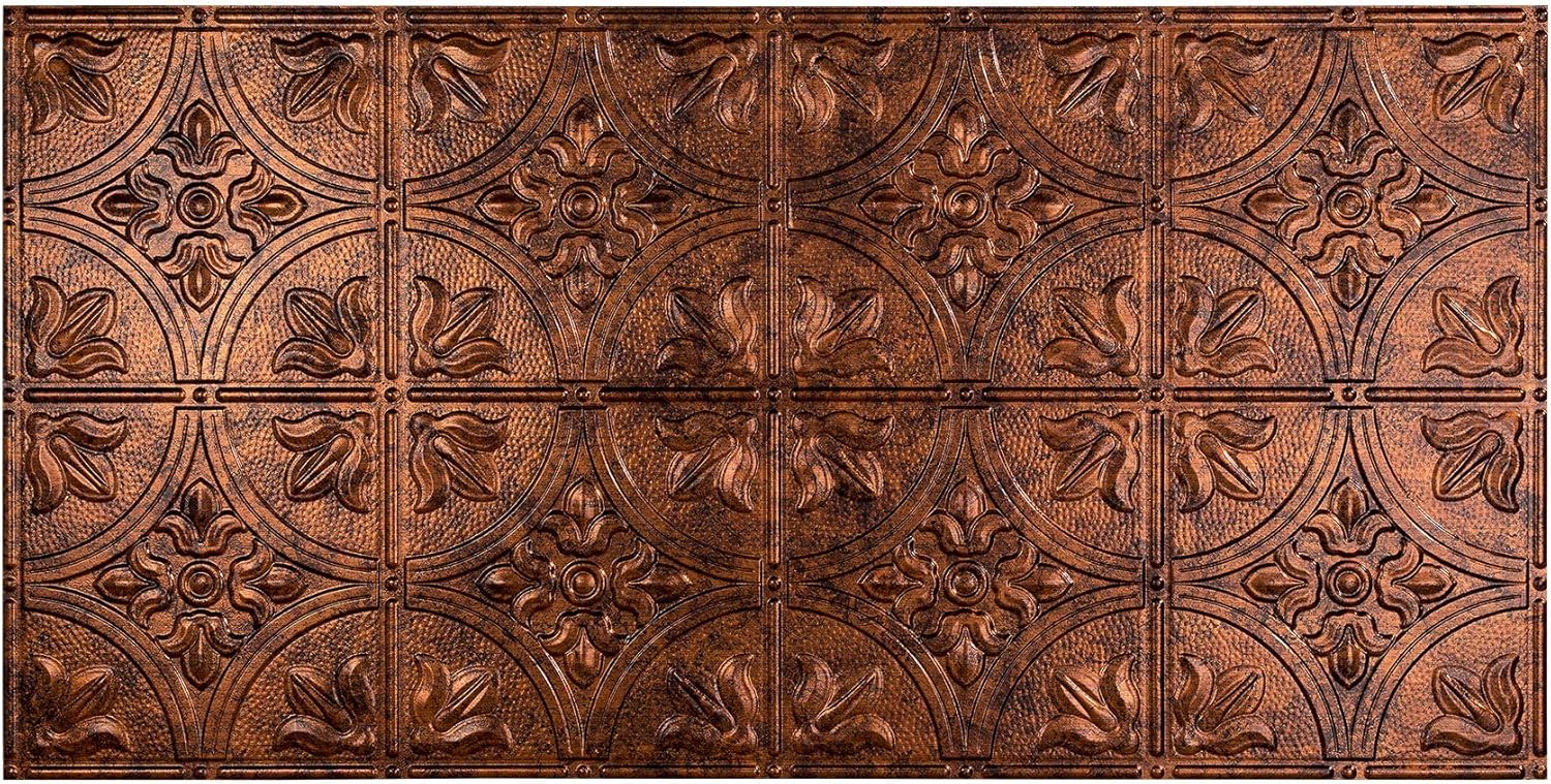 Fasade Easy Installation Traditional 2 Moonstone Copper Glue Up