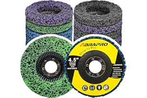 ABRAPRO 12 PCS Strip Discs 4-1/2" x 7/8" Stripping Wheel for Angle Grinder, Premium Silicon Carbide Abrasive Wheel for Clean and Remove Paint Coating Rust Welds Scaling Oxidation