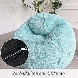 LIFEREVO Fluffy Bean Bag Chair Cover