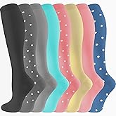 bropite Compression Socks for Women & Men 8 Pairs Circulation-Compression Socks 20-30 mmhg-Best for Running,Nurse,Travel,Yoga