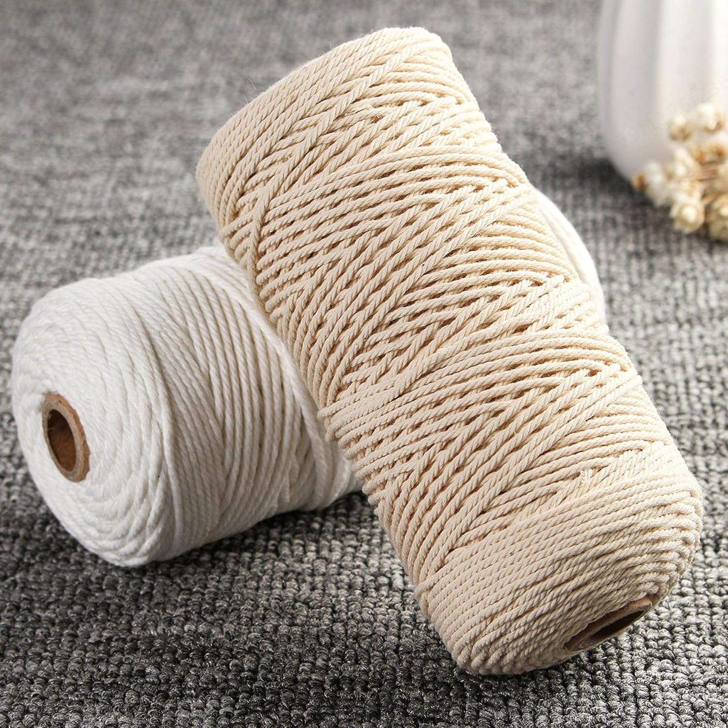 льняная веревка. веревка крученая трехрядная 5мм. макраме хлопок. шнур крученый 1. макраме хлопок.