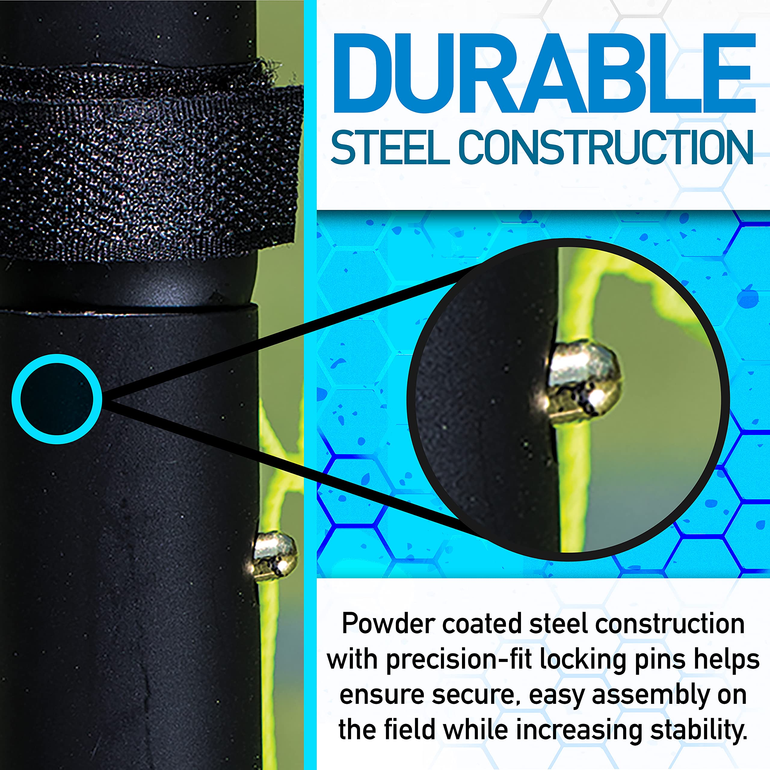 Franklin Sports Soccer Rebounder - Tournament Steel Rebounding Net - Perfect for Backyard Practice and Training - 12' x 6' & 6' x 4'