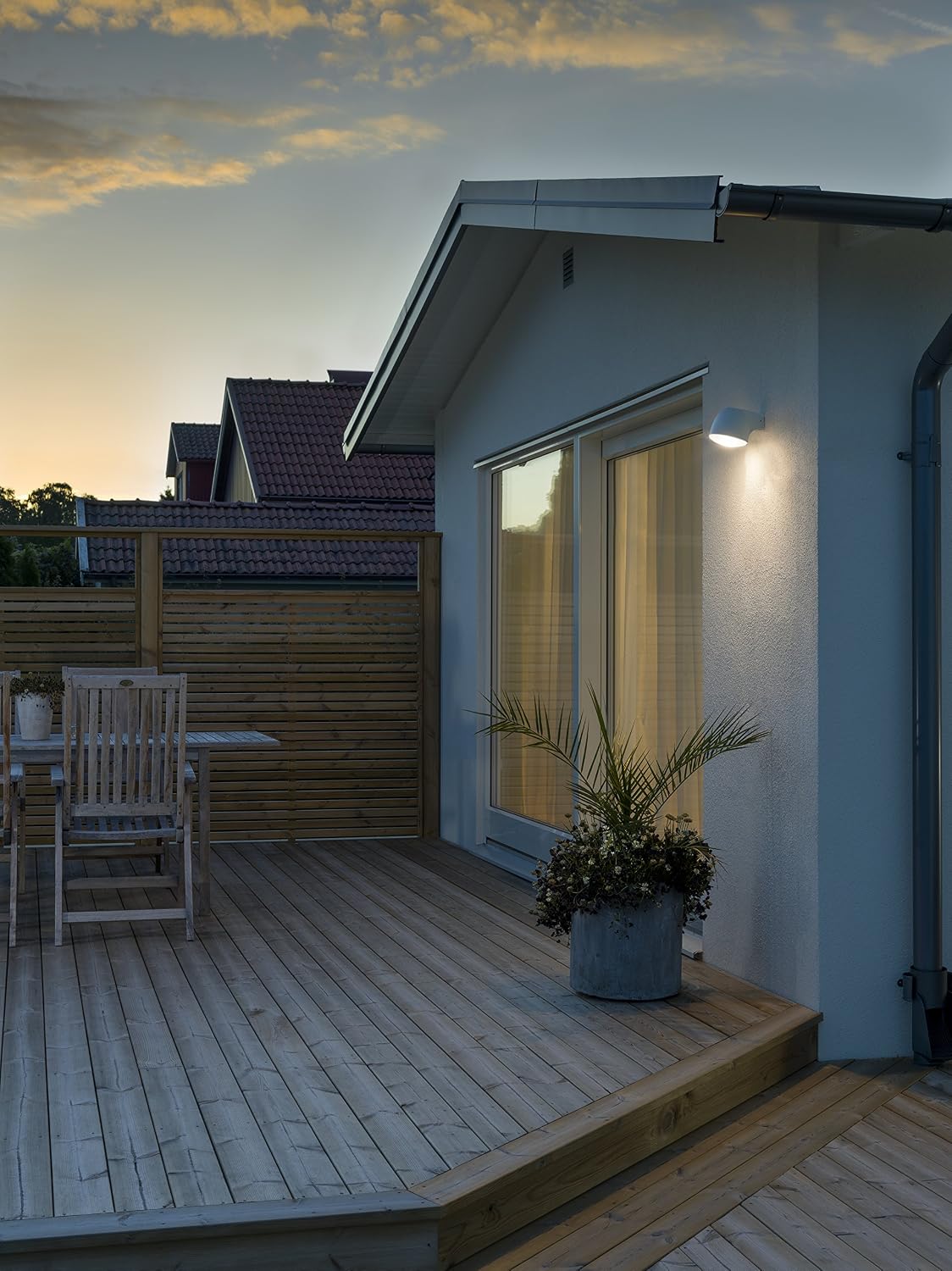 Konstsmide 7531-250 Ferrara Down Outdoor Light Up/High Power 4 W Wall Lamp/Frosted-Opal Glass Lens/Aluminium / IP44 / Outside Light White - Image 4