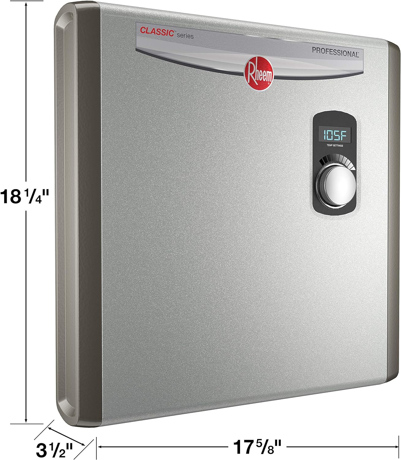 Rheem RTEX-24 24kW 240V Electric Tankless Water Heater, Gray - - 