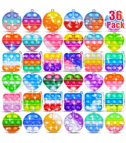 Lot de 20 bracelets jouet sensoriel Pop it, bracelets à bulles ajustables pour enfants et adultes, jouets sensoriels pour le TDAH, pour soulager le stress, remplissage pour sacs à butin, cadeaux de