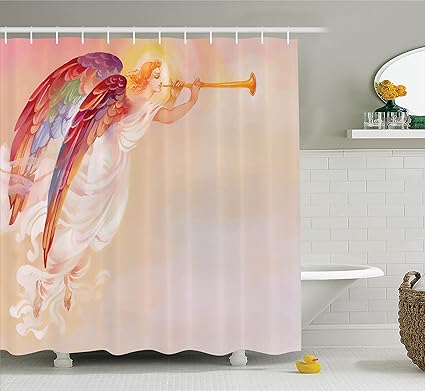 Amazon Com Ambesonne Fantasy Shower Curtain Pure Angel Religious