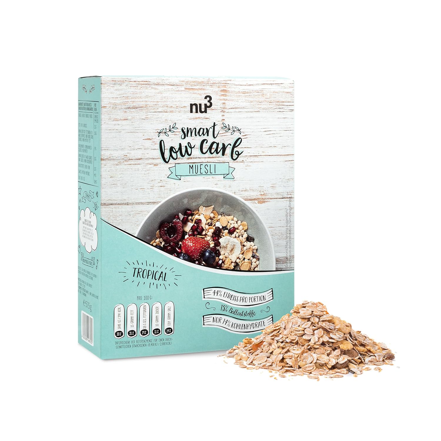 nu3 Smart Low Carb Muesli Tropical Flavour 575 g Delicious