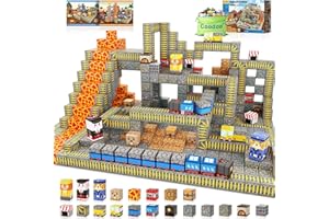 Coodoo Magnetic Blocks - Build Mine Magnet World Mine Train Track Set, Magnetic Building Blocks Toddler Toys STEM Sensory Outdoor Toys for 3+ Year Old Boys & Girls, Kids Toy for Ages 4-6 6-8 5-7