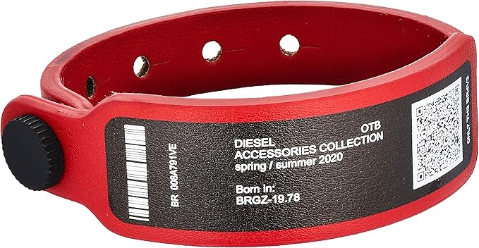 Amazon Co Jp ディーゼル Diesel メンズ アクセサリー ロゴ ブレスレット Xpr400 Uni レッド T4046 服 ファッション小物