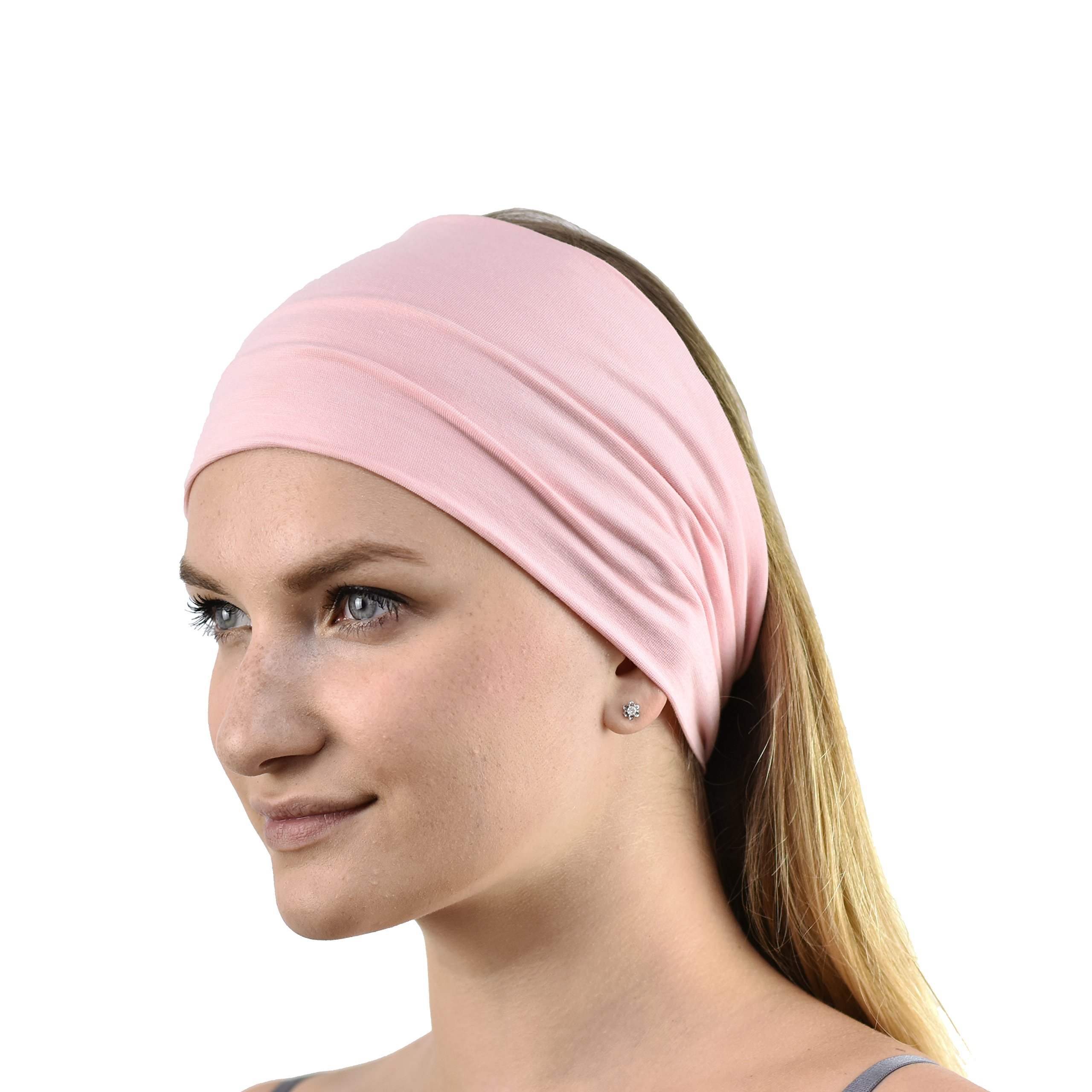 Jasmine Silk Unisex Bamboo Headband Hair Band (Pink) โ image 1
