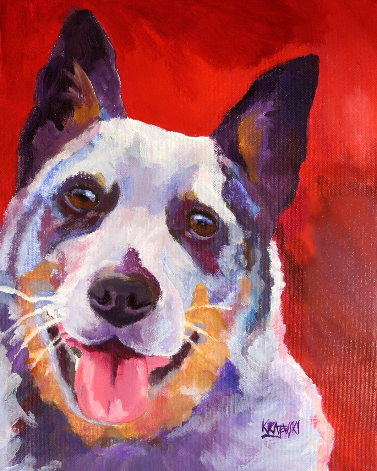 blue heeler painting