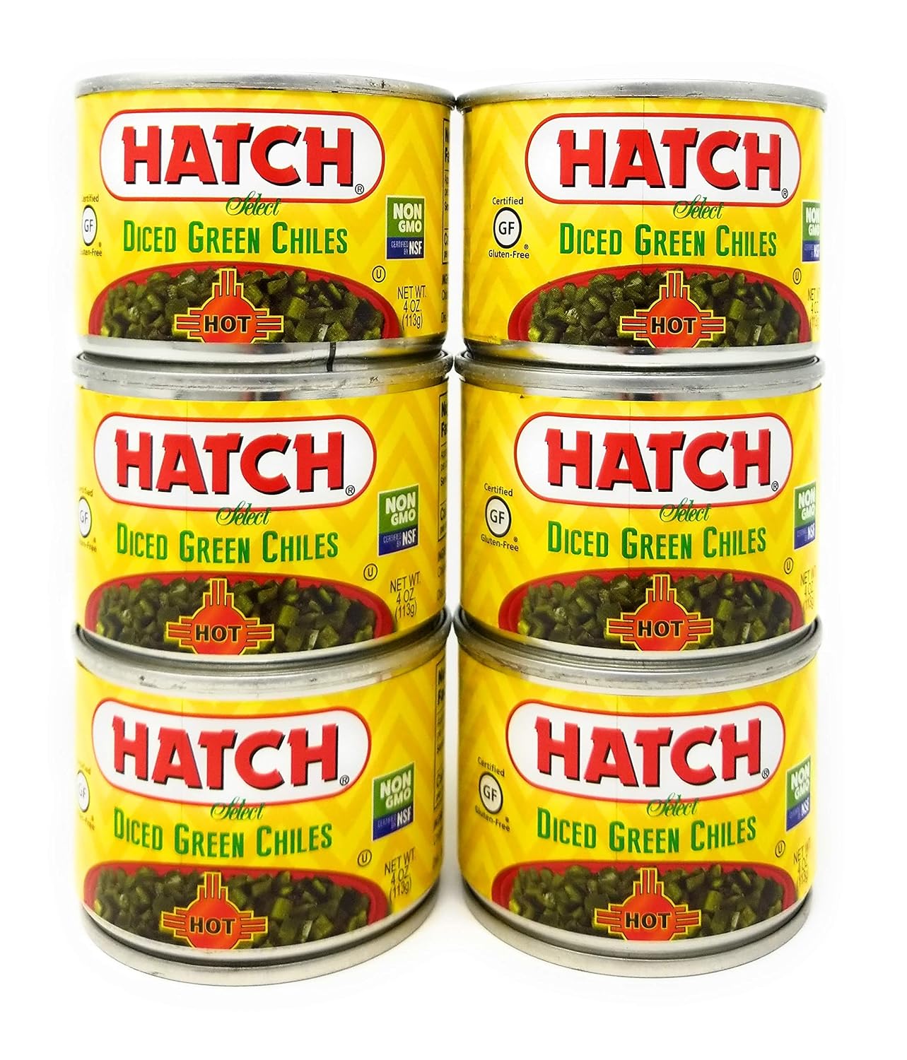 Hatch Diced Green Chiles 4oz HOT (QTY 3) Grocery & Gourmet
