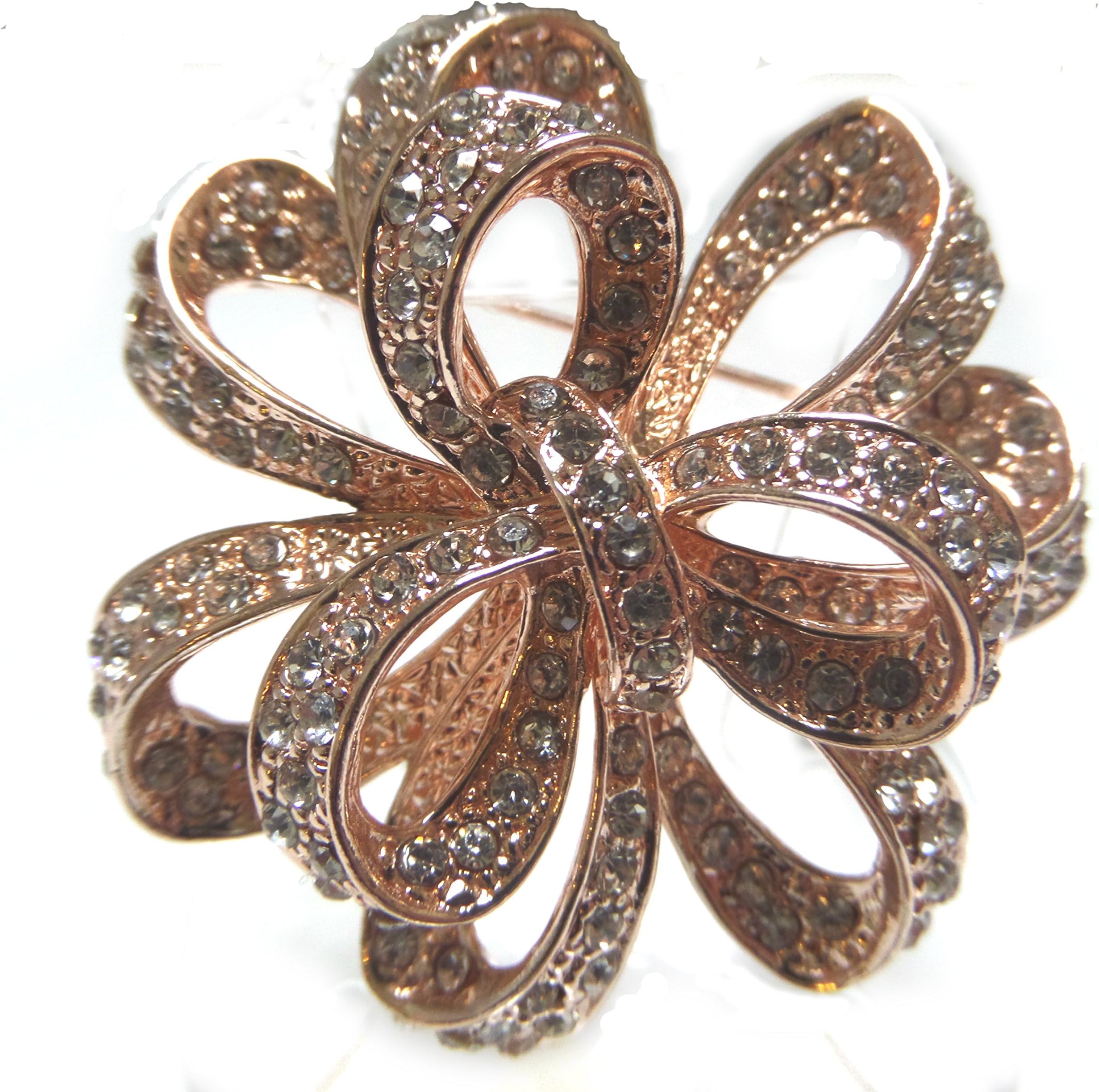 Rose Gold Brooch Bridal Jewelry Wedding Bridesmaid Bouquet Rhinestone Brooches Sash Cake DIY Crafts