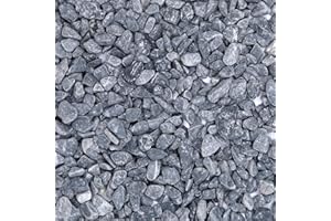 SMANTA 0.9LB Black Natural Crushed Stones Gravel Vases Fillers, Irregular Mini Pebbles Broken Stones Chips 6-9mm Handicraft Sand for Succulents Aquarium Gravel Home Garden Stepping Stone Decoration