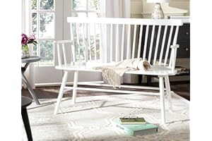Safavieh American Homes Collection Addison Spindle Back White Bench