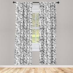 Lunarable Coffee Window Curtains, Abstract