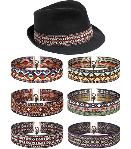 RUMIA 12 PCS Boho Hat Bands for Women Cowboy Fedora  display picture 2