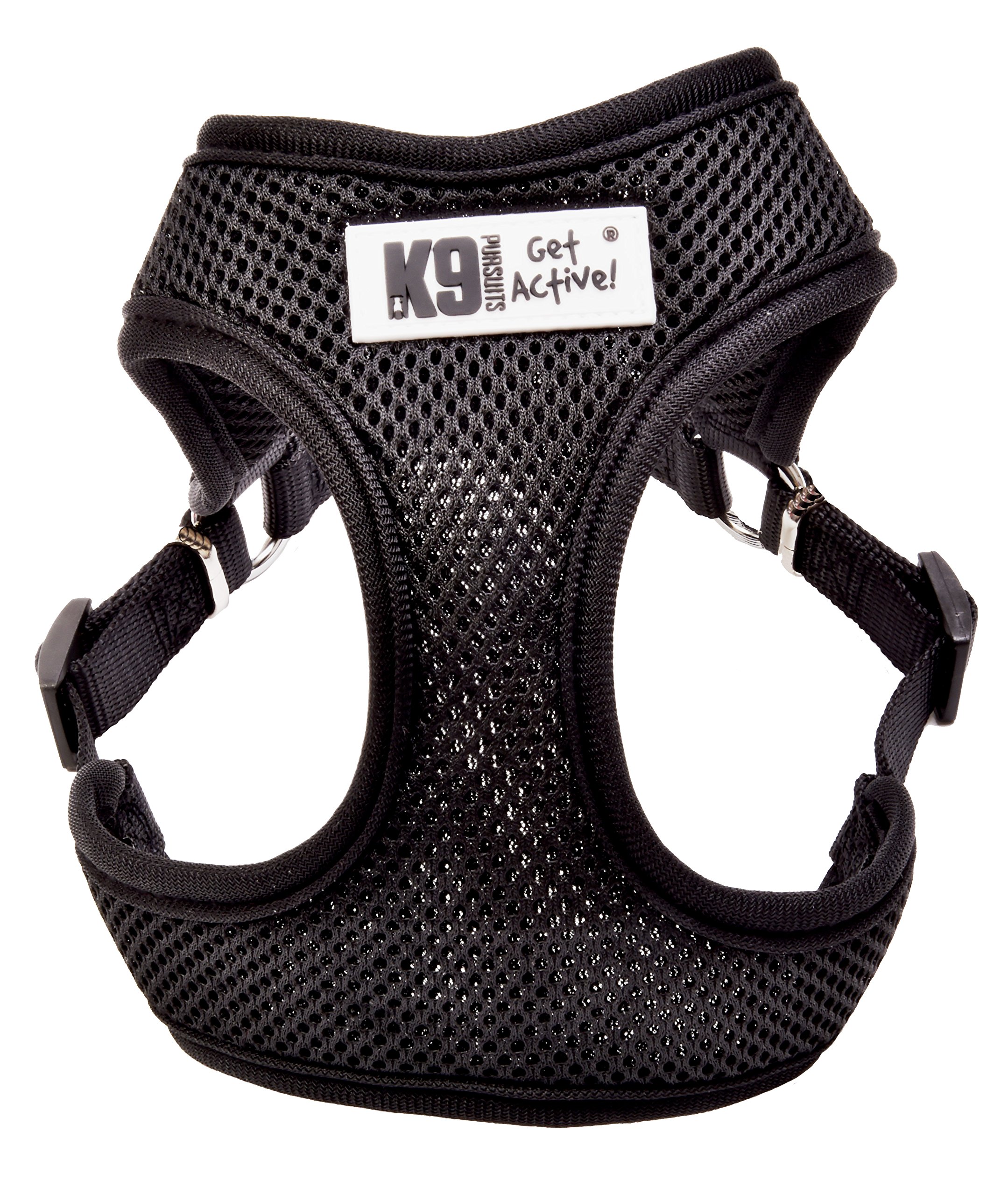 K9 Pursuits Hi Tec Mesh Harness, Black, X-Small