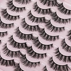 JIMIRE Wispy Faux Mink Cat Eye Lashes Fluffy