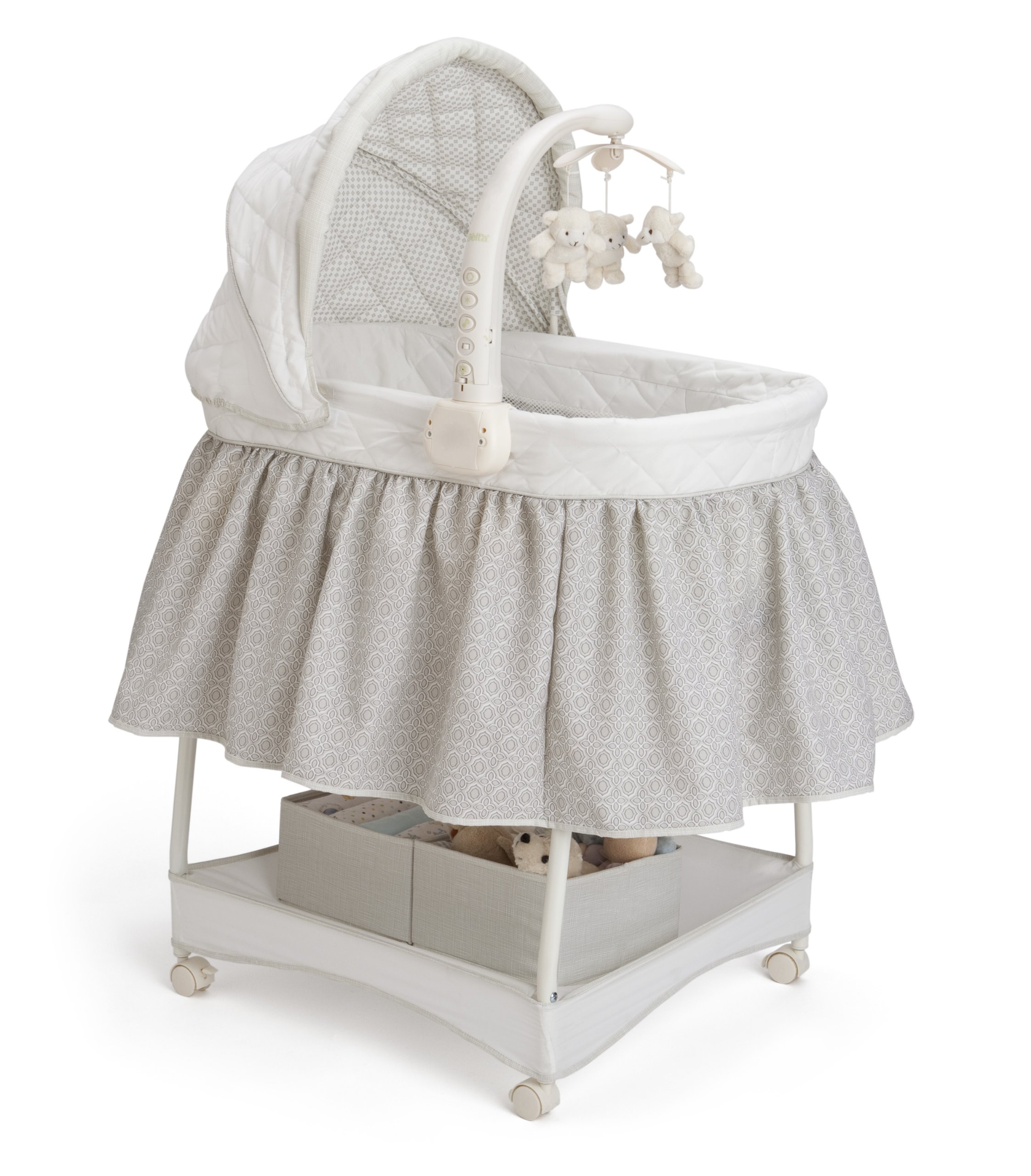 Delta Children Deluxe Gliding Bassinet Silver Lining EBay delta-children-deluxe-gliding-bassinet-silver-lining-ebay