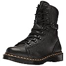 Dr. Martens Women's Coraline in Aunt Sally Leather Combat Boot, Black Aunt Sally, 8 Medium UK (10 US)