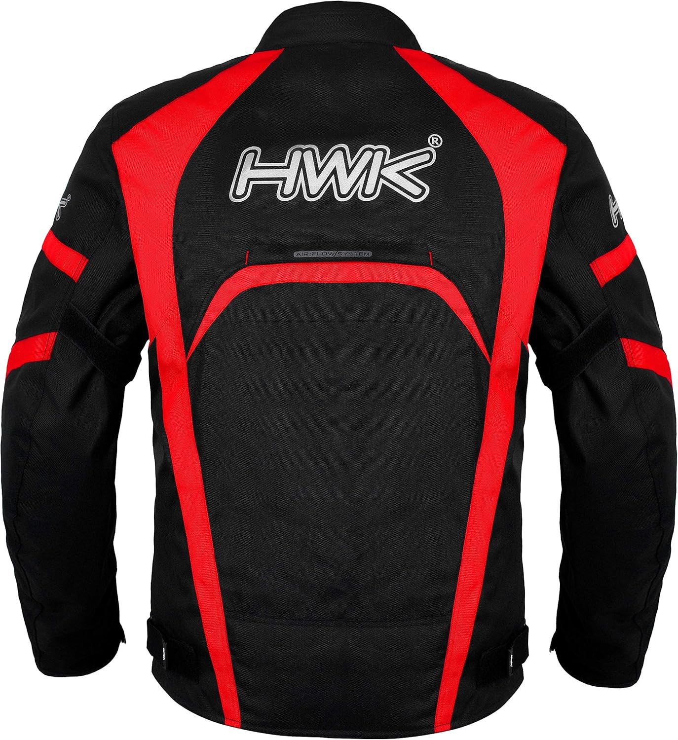 Motorcycle Jacket Men's Riding HWK Textile Racing Motorbike Hi-Vis Biker CE Armored Waterproof Jackets (Red, M): Automotive