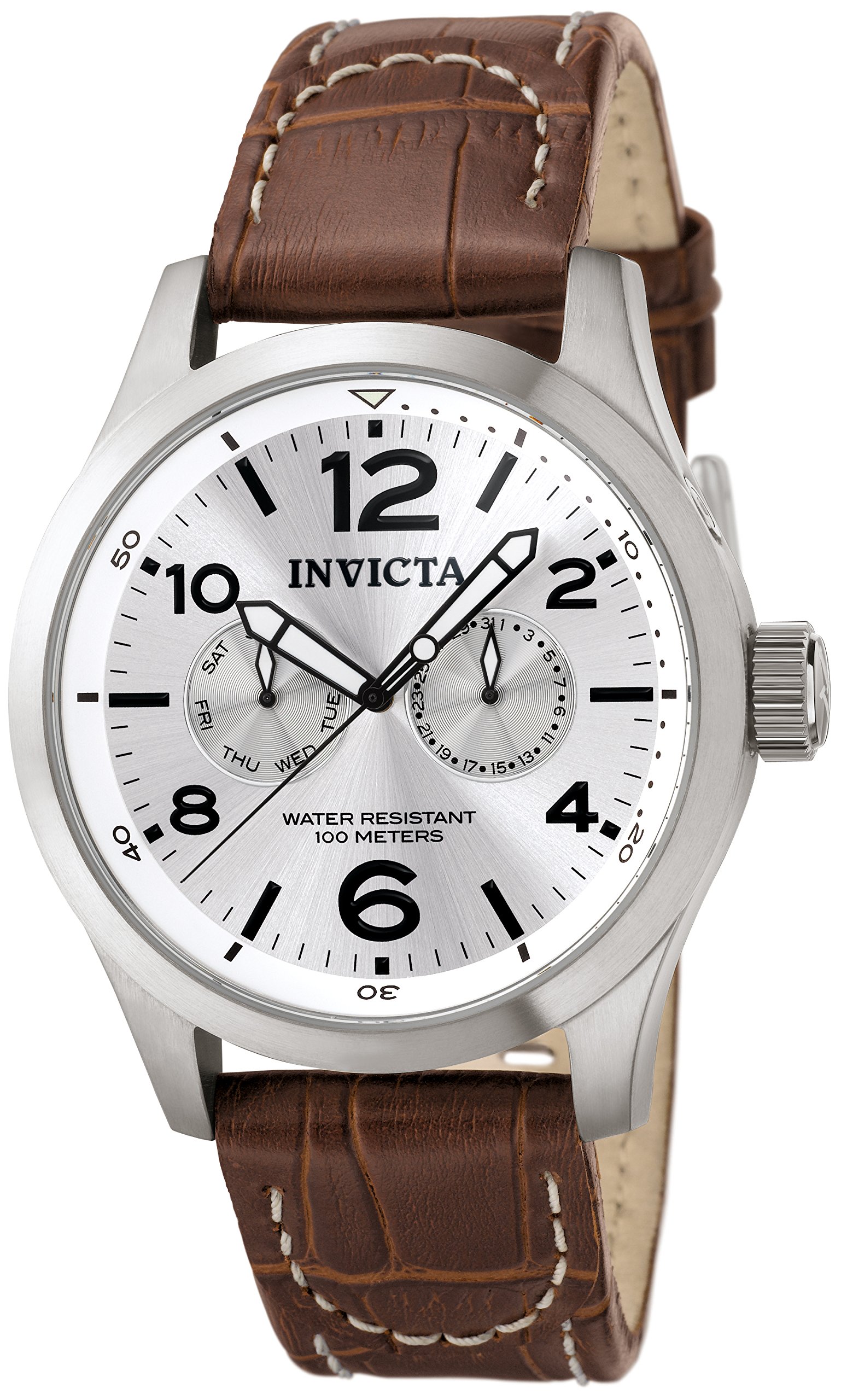 Invicta I-Force 0765 Men's Watch - Waterproof - Analogue - Quartz Movement - stainless steel with silver dial - 48mm