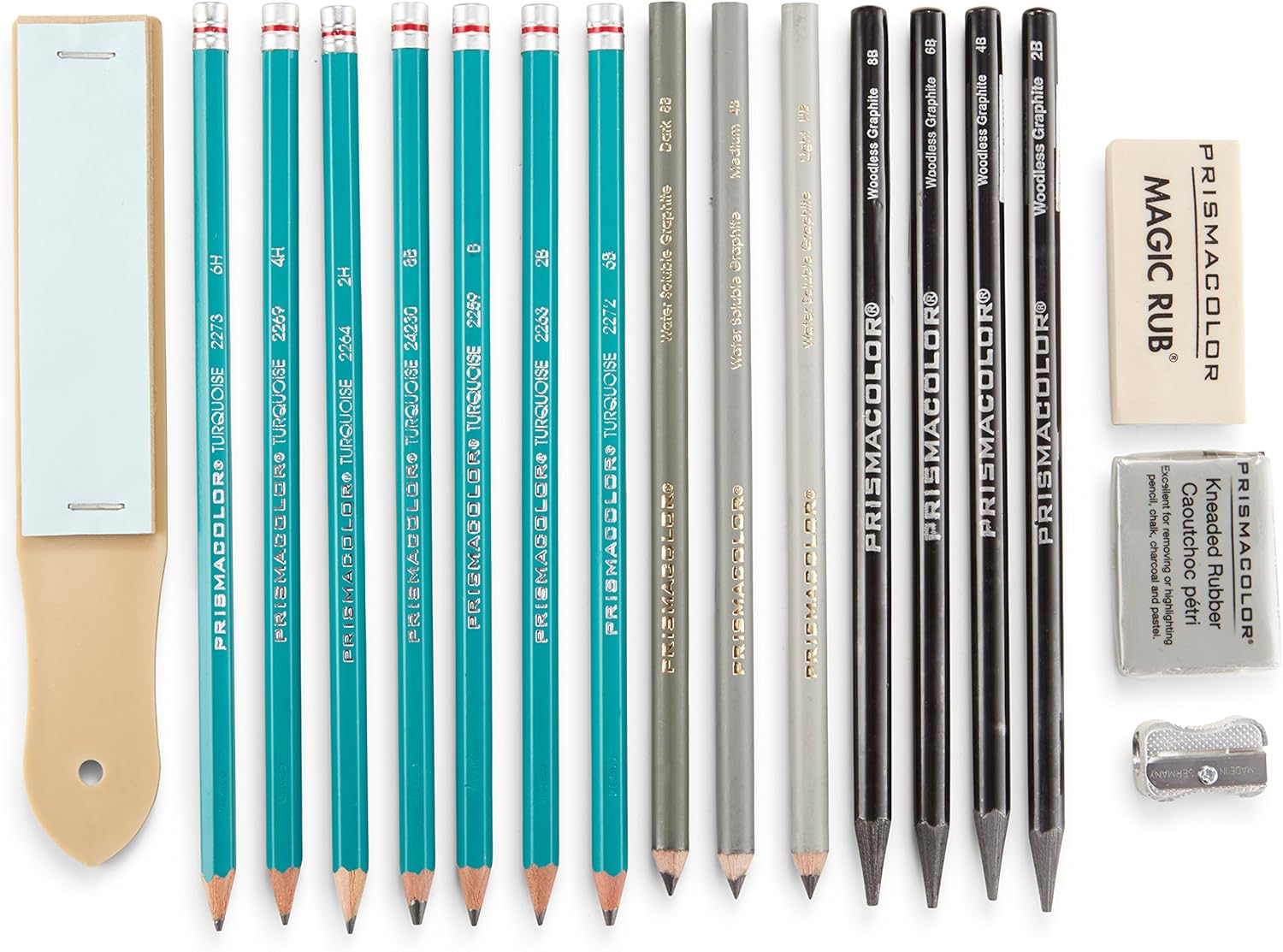 Prismacolor Premier Graphite Pencils with Erasers and Sharpeners, 18 Piece Drawing Pencil Set, Sketching Pencils : Arts And Crafts Supplies : Office Products