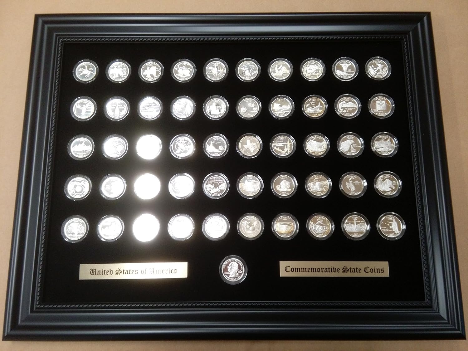 Tiny Treasures Black Picture Frame for The 50 State