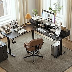 Agilestic L Shaped Electric Standing Desk with 2