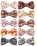 PET SHOW 10 Pack Fall Small Dog Bow Ties Sliding