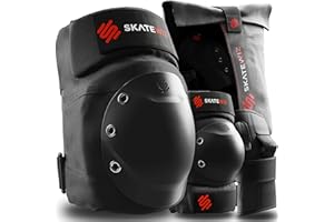 SKATEWIZ Skating Protective Gear Adult Knee Pads, Elbow Pads and Wrist Guards for Adults [6pc] - Shield - Roller Skates, Inline, Skateboard - Designed in Germany
